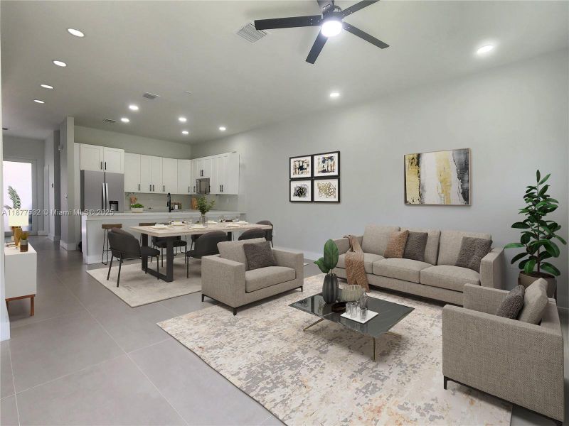 Furnished interior view inside a new home in , Fort Lauderdale (Image 9).