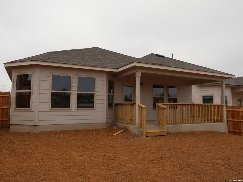 Exterior details and patio area of a home in Agave, San Antonio (Image 3).