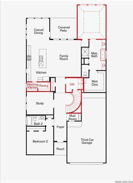 2D floor plan layout of this home in Mayfair, New Braunfels, TX (Image 2). 2D floor plan layout of this home in Mayfair, New Braunfels, TX (Image 2).