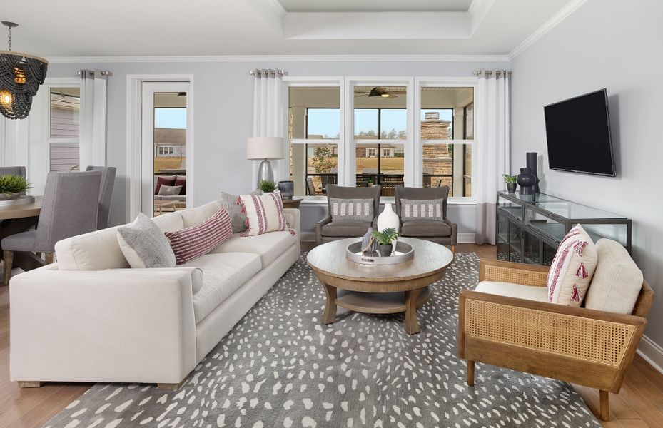 Representative furnished interior of a home built from the Prosperity by Del Webb in Del Webb Southern Oaks, Newnan (Image 9).