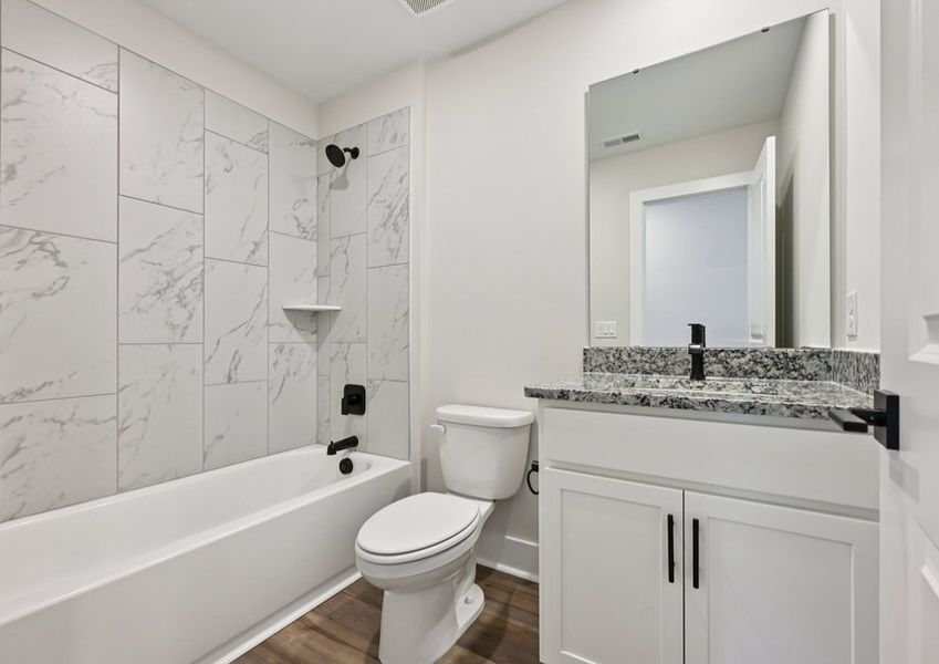 Secondary baths are perfect for guests to get ready.