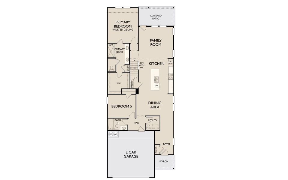 2D floor plan layout of this home in Creekview Fossil Ridge, Pilot Point, TX (Image 3).