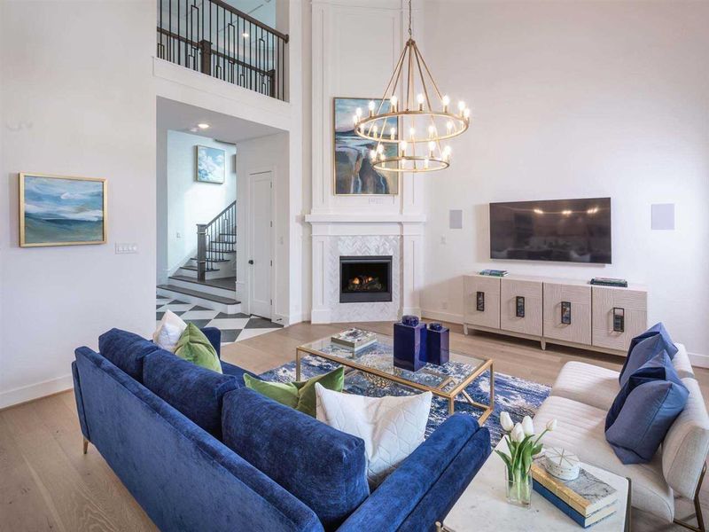 Furnished interior view inside a new home in Palmera Ridge: 70ft. lots, Leander (Image 9). Furnished interior view inside a new home in Palmera Ridge: 70ft. lots, Leander (Image 9).