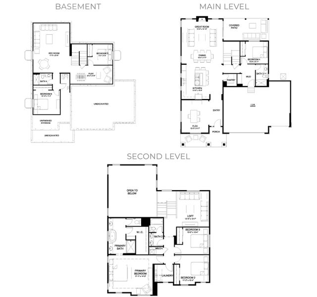 2D floor plan layout for the Qwynn by Lokal Homes in Jackson Creek, Monument, CO (Image 3). 2D floor plan layout for the Qwynn by Lokal Homes in Jackson Creek, Monument, CO (Image 3).