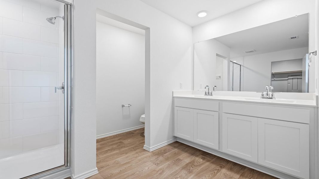 Representative furnished interior of a home built from the The Magnolia by D.R. Horton in Palomino, Manor (Image 9).