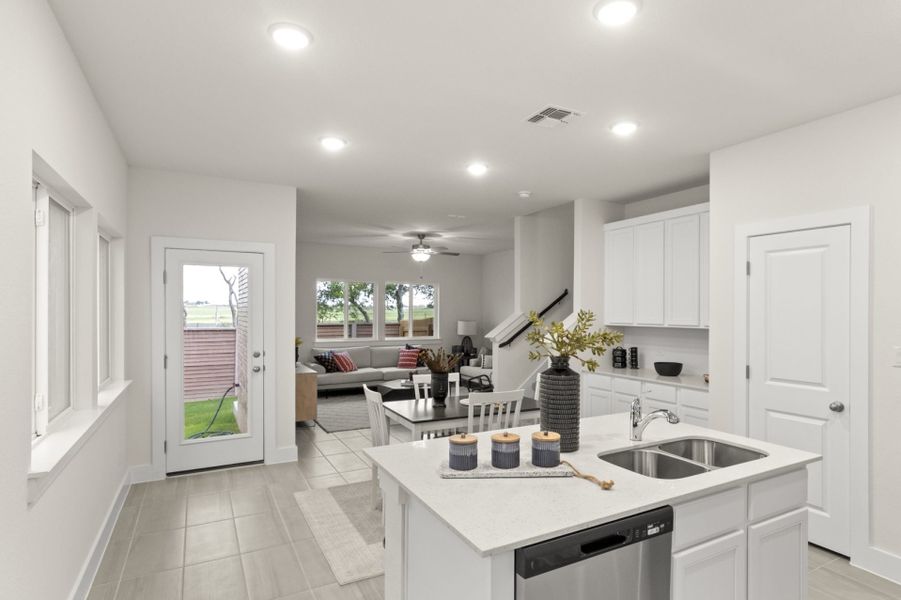 Furnished interior view inside a new home in Saddle Creek Twinhomes, Georgetown (Image 28).