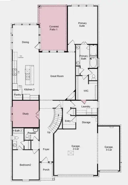 Additional Highlights Include. Study in place of flex, door at primary closet to laundry, mud set shower at secondary bath, media room, and covered patio. Additional Highlights Include. Study in place of flex, door at primary closet to laundry, mud set shower at secondary bath, media room, and covered patio.