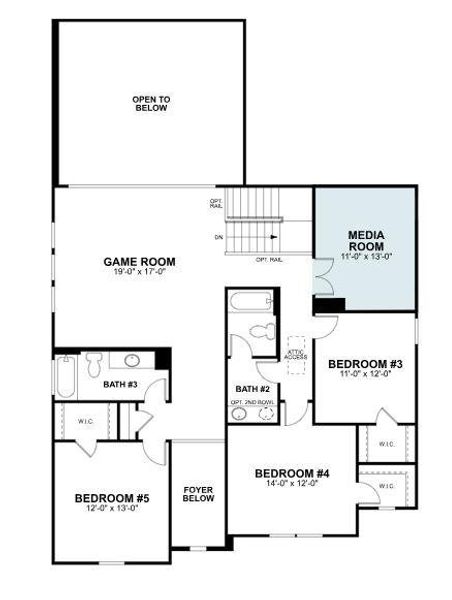 2D floor plan layout of this home in Barksdale, Leander, TX (Image 4).