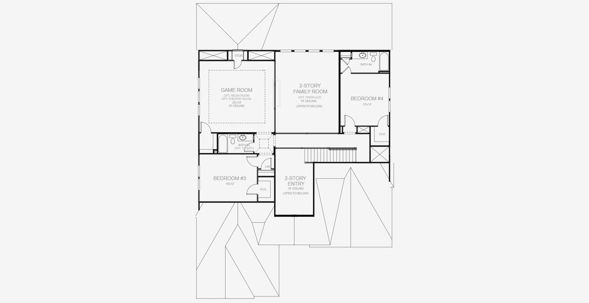 2D floor plan layout for the 3719W by Perry Homes in Sienna 60', Missouri City, TX (Image 4). 2D floor plan layout for the 3719W by Perry Homes in Sienna 60', Missouri City, TX (Image 4).