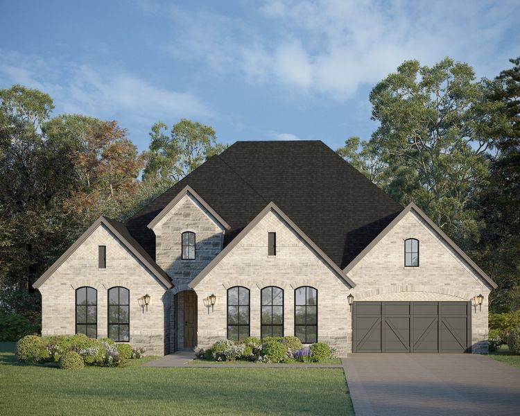 Plan 850 Elevation A w/ Stone Plan 850 Elevation A w/ Stone