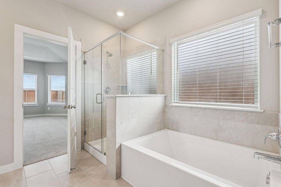 Furnished interior view inside a new home in Massey Oaks - Premier Series, Pearland (Image 7). Furnished interior view inside a new home in Massey Oaks - Premier Series, Pearland (Image 7).