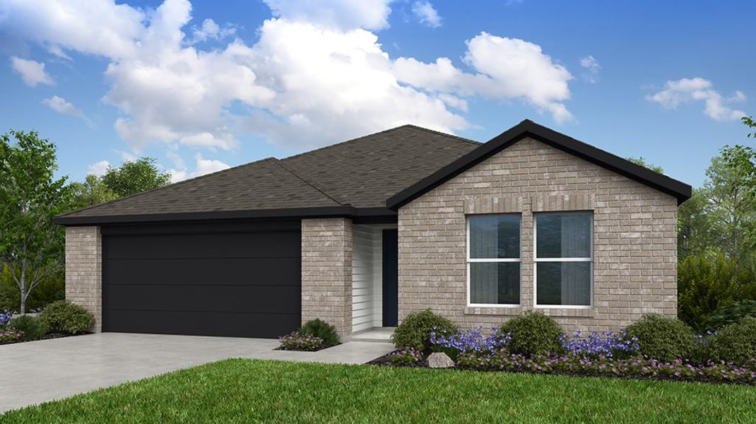 Representative exterior photo of a completed home built from the Mockingbird by Taylor Morrison in Longview 50s, Del Valle, TX (Image 2).