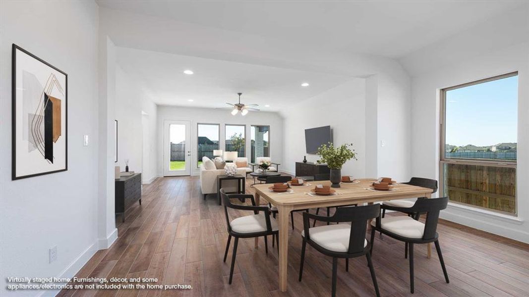 Furnished interior view inside a new home in Devonshire - Reserve 45', Forney (Image 5). Furnished interior view inside a new home in Devonshire - Reserve 45', Forney (Image 5).