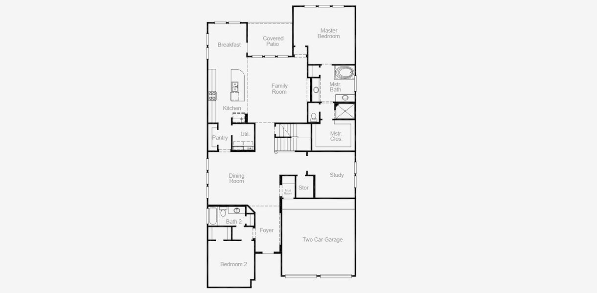 2D floor plan layout for the Goodlow by Coventry Homes in Ramble, Celina, TX (Image 3).