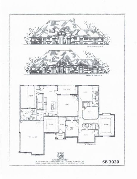 2D floor plan layout of this home in Sagebrush Addition, Midlothian, TX (Image 3).