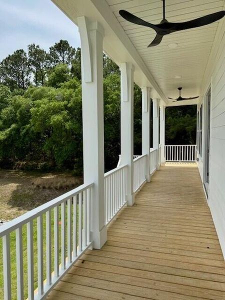 Exterior details and patio area of a home in Overlook at Copahee Sound, Awendaw (Image 28). Exterior details and patio area of a home in Overlook at Copahee Sound, Awendaw (Image 28).