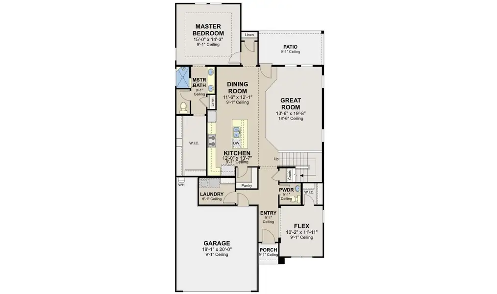 2D floor plan layout for the Bandera by Hakes Brothers in Hunters Ranch, San Antonio, TX (Image 3). 2D floor plan layout for the Bandera by Hakes Brothers in Hunters Ranch, San Antonio, TX (Image 3).