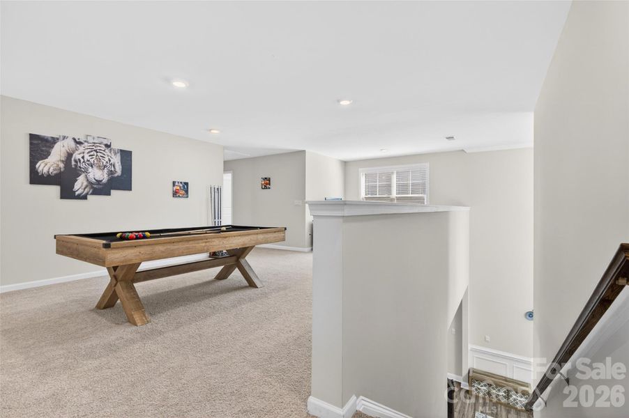 Large loft is great flex space.
