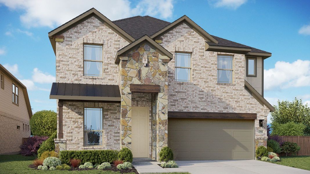 2D floor plan layout for the Capri by DRB Homes in Clear Creek, New Braunfels, TX (Image 23).