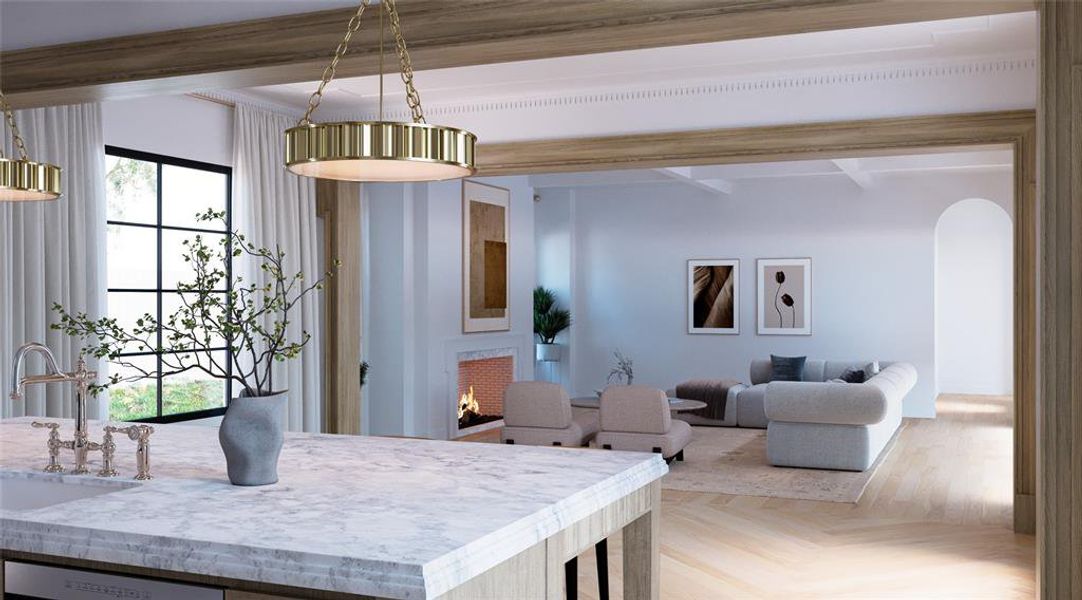 Furnished interior view inside a new home in , Dallas (Image 10).