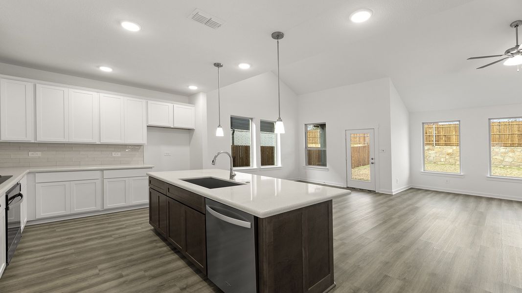 Furnished interior view inside a new home in Keeneland 50s, Aubrey (Image 9).