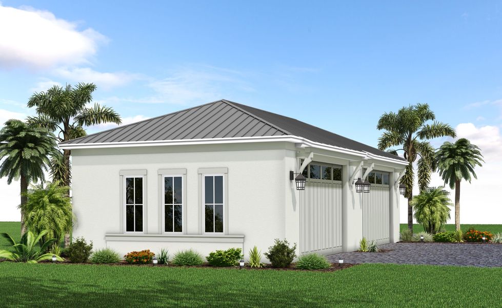 Representative exterior photo of a completed home built from the Livingston by DiVosta in Bridgewater, Jupiter, FL (Image 28).
