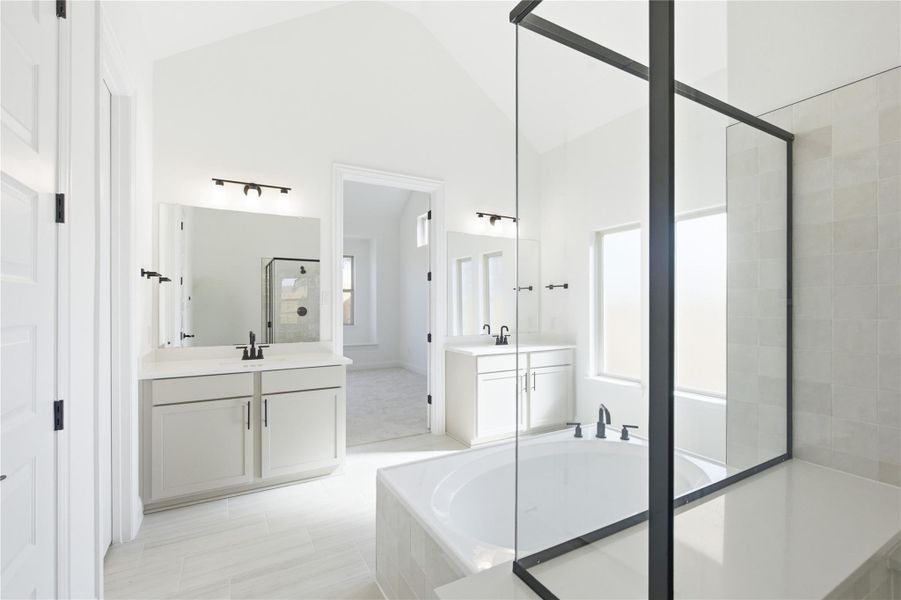 Furnished interior view inside a new home in Oaks at San Gabriel, Georgetown (Image 9).