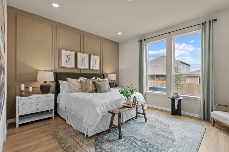 Representative furnished interior of a home built from the Bastrop by Beazer Homes in Hunter's Ranch, San Antonio (Image 9).