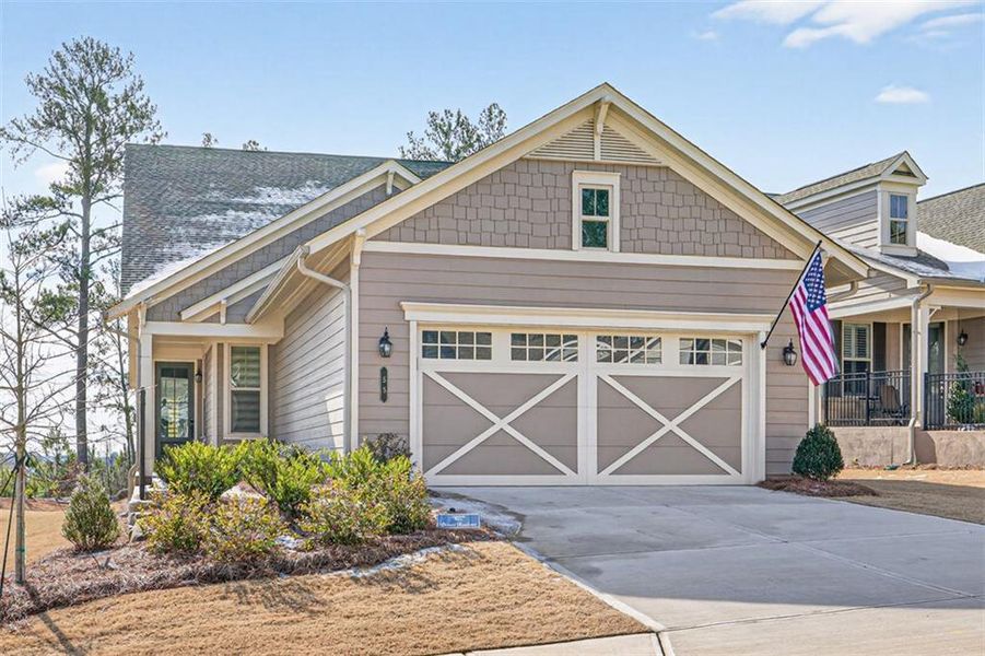 Front exterior of a new home in , Hoschton, GA, highlighting curb appeal (Image 1). Front exterior of a new home in , Hoschton, GA, highlighting curb appeal (Image 1).