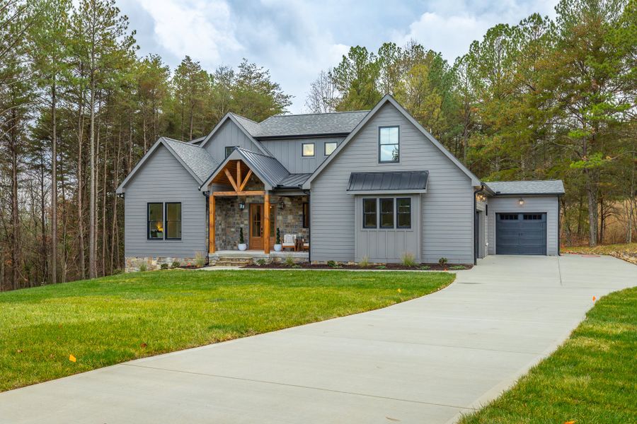 Front exterior of a new home in River Gorge Ranch, Guild, TN, highlighting curb appeal (Image 2).