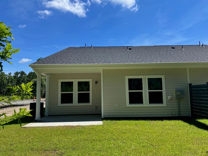 Exterior details and patio area of a home in Hammock Walk at Nexton, Summerville (Image 3).