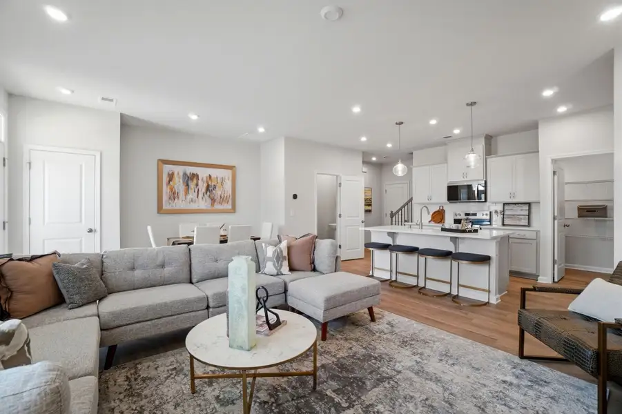 Furnished interior view inside a new home in The Townes at Cheyney, Charlotte (Image 8).