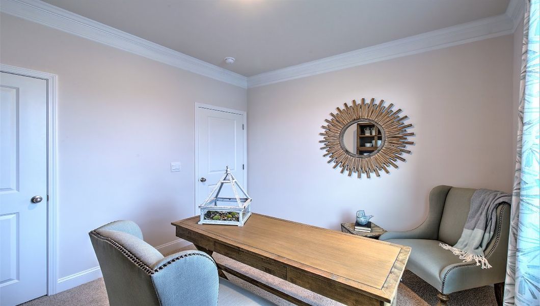 Furnished interior view inside a new home in Reserve at Tap Root Farms, Fletcher (Image 38).