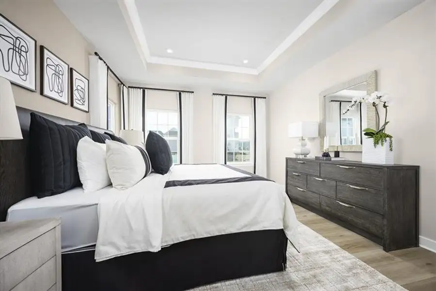 Representative furnished interior of a home built from the Greenwood by Ryan Homes in Windsor Estates, Walhalla (Image 10).