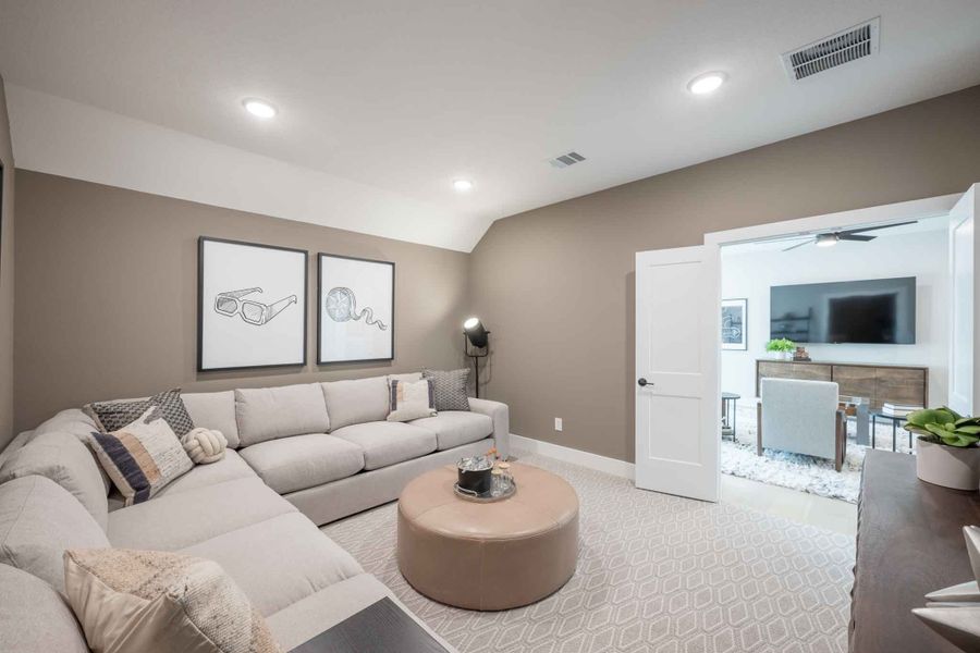 Representative furnished interior of a home built from the Barnhart by Tri Pointe Homes in Amethyst at Azalea Trails, Cypress (Image 37).