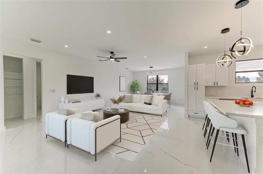 Furnished interior view inside a new home in , Punta Gorda (Image 8).