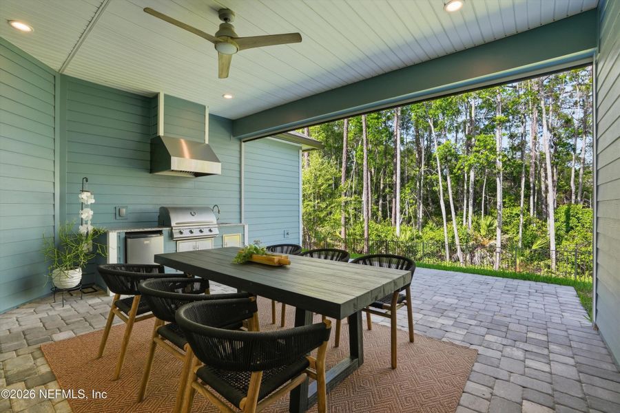 Exterior details and patio area of a home in Palm Crest at Seabrook, Ponte Vedra (Image 4).