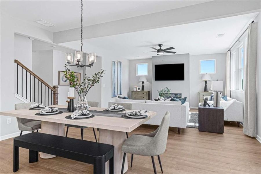 Furnished interior view inside a new home in Wehunt Meadows, Hoschton (Image 25).