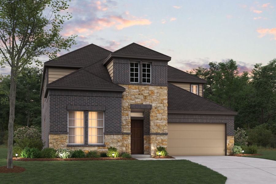 Presidio Elevation B - Optional Stone