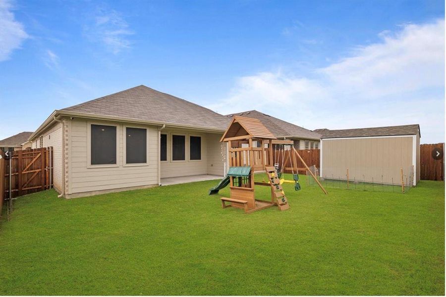 Exterior details and patio area of a home in , Princeton (Image 24). Exterior details and patio area of a home in , Princeton (Image 24).
