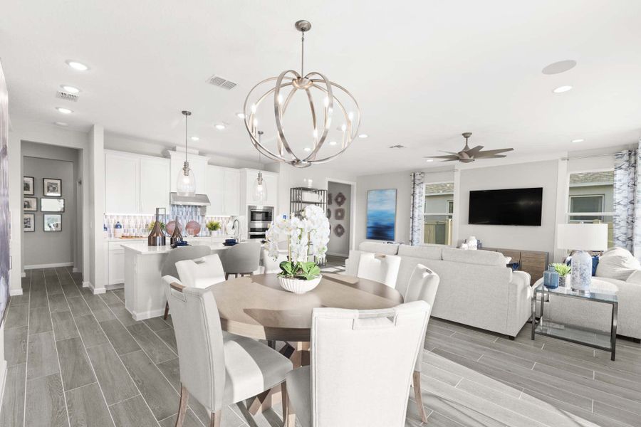 Dining Room & Great Room | Sherwood | Eagle Crest | New Homes in Grant Valkaria, FL | Landsea Homes