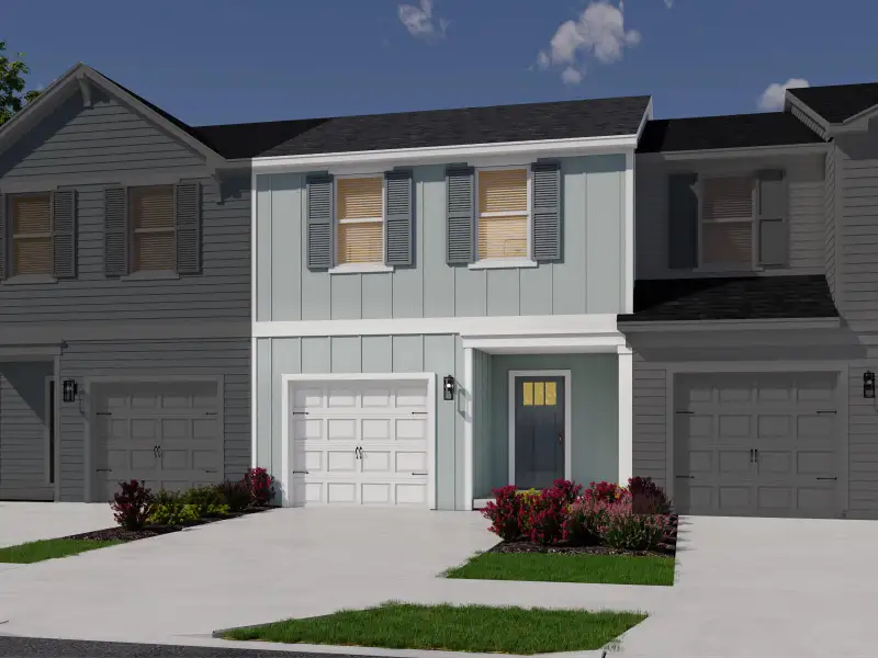 Front exterior of a new home in , Moncks Corner, SC, highlighting curb appeal (Image 1). Front exterior of a new home in , Moncks Corner, SC, highlighting curb appeal (Image 1).