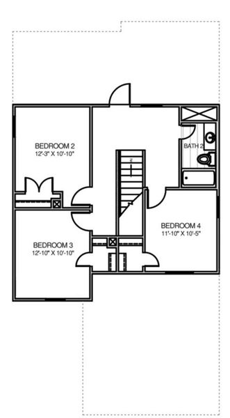 2D floor plan layout for the Holly by Home Creations in Hill & Dale Ranch, Splendora, TX (Image 3). 2D floor plan layout for the Holly by Home Creations in Hill & Dale Ranch, Splendora, TX (Image 3).