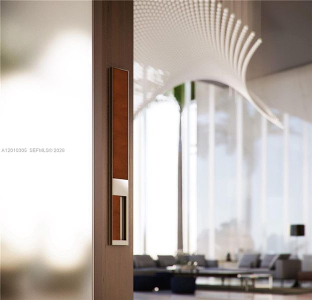 Close-up of interior finishes inside a home in , Miami (Image 11). Close-up of interior finishes inside a home in , Miami (Image 11).
