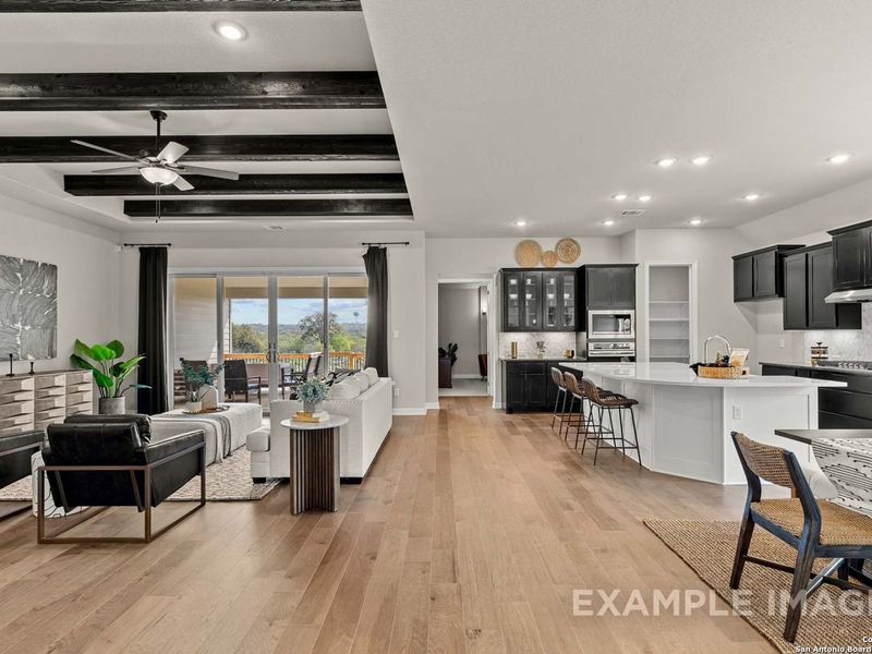 Furnished interior view inside a new home in Potranco Oaks, Castroville (Image 12).