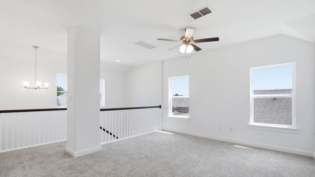 Furnished interior view inside a new home in Creeks Crossing, Elgin (Image 31). Furnished interior view inside a new home in Creeks Crossing, Elgin (Image 31).