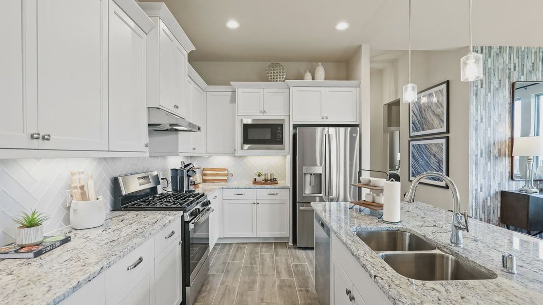 Representative furnished interior of a home built from the Oxford by Chesmar Homes in Bridgeland 45's, Cypress (Image 13).