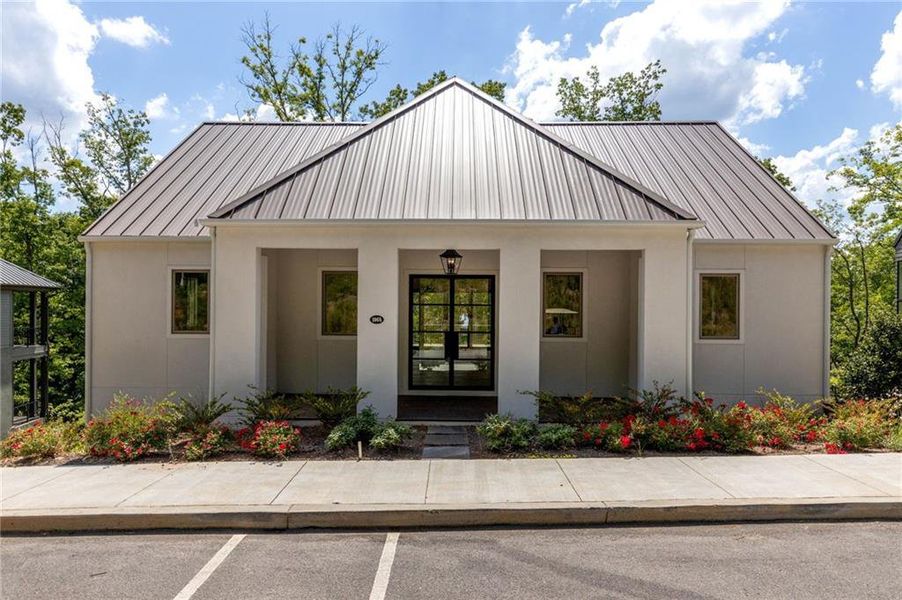 Front exterior of a new home in , Chattahoochee Hills, GA, highlighting curb appeal (Image 24).