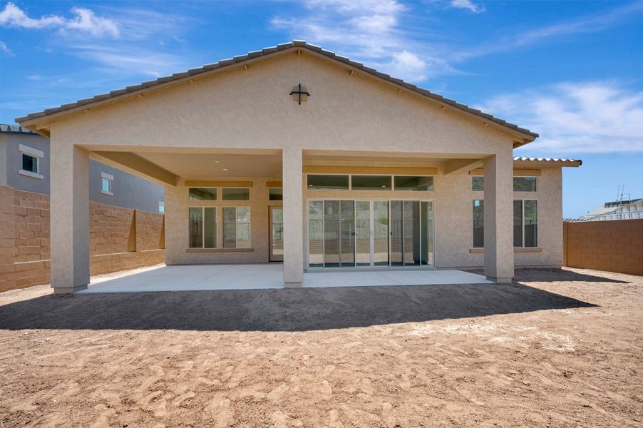 Exterior details and patio area of a home in Meridian at Northpointe at Vistancia, Peoria (Image 4). Exterior details and patio area of a home in Meridian at Northpointe at Vistancia, Peoria (Image 4).