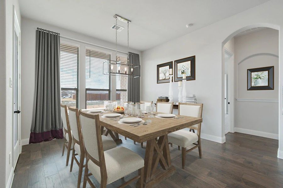 Dining Room | Concept 2915 at Hidden Creek Estates in Van Alstyne, TX by Landsea Homes